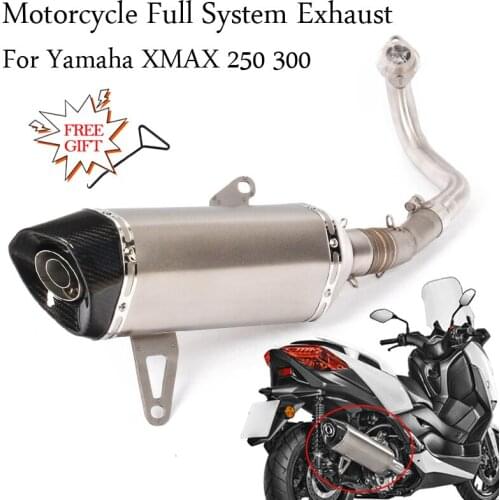Motorcycle Ful System Exhaust Modified Escape Front Middle Link Pipe Carbon Fiber DB Killer For Yamaha XMAX 250 230 XMAX250