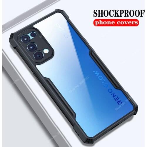 For OPPO RENO 5 4G Phone Case,Case Reno5 Shockproof Transparent Protective Airbag Cover for OPPO Reno 5 Pro Reno-5 5G