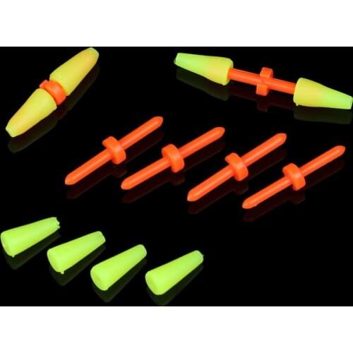 50pcs Sea Fishing Clip Anti Wind Bar High Quality Fishing Float Bobber Float Stoppers Yellow/Orange Stable High Quality