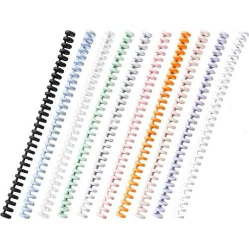 10 Pcs 30 Holes Circles Ring Spiral A4 Notebook Binding Clips Loose-leaf Paper Book Scrapbook Album Binder