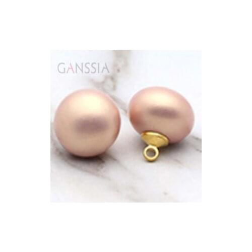10pcs/lot Size:10mm&12mm Bonny Crearm Oval Resin Pearl Gold Shank Button for Clothing Woman Kids Decorative(SS-2274)