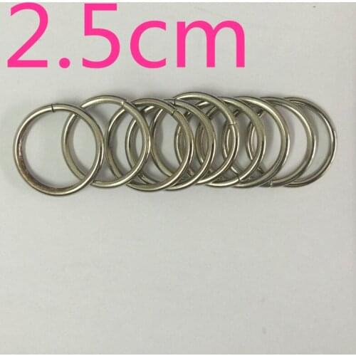 100pcs/Lot 1" Inside Diameter 25MM Metal O Rings O Ring Silver Tone Webbing Buckles Connect Strapping Belt Handbag Bags