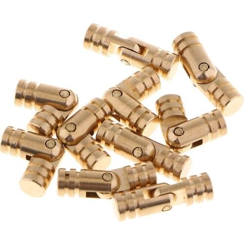 10x Copper Barrel Mini Craft Gift Wooden Box Cylindrial Hinge Hidden 17*5mm