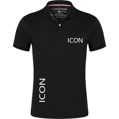 2021 Unisex Summer Man ICON logo Print Shirt Male Solid Color T shirt For Men Tee Sport Harajuku Tops Cotton Short sleeves