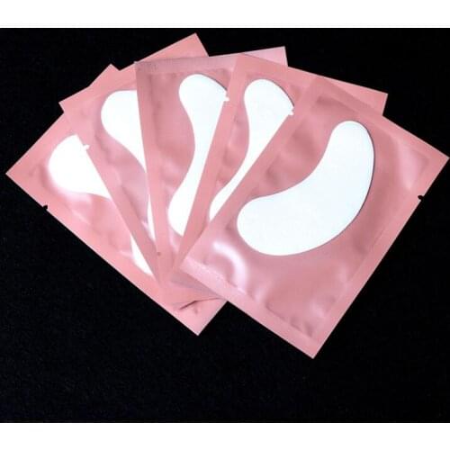 50pairs / pack Pink women under eye Pads eyelash extension eye patches lash paper stickers application makeup tools