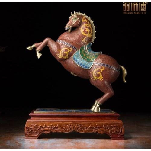 Noble Horse Artificial Animal Copper Craft Home Decoration Chinese Collectible Gift