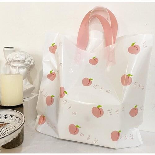 Korean Style Large Plastic Bag Clothing Store Childrens Clothing Handbag Wedding Gift Packaging Bag 50pcs/lot