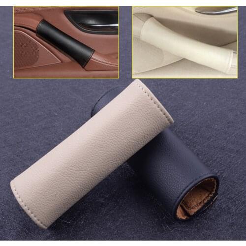 CITALL Car Styling Interior Leather Door Panel Pull Handle Trim Cover Sleeve Protector Fit For BMW 5 Series F10