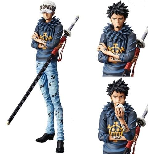One Piece Trafalgar Law Action Figure 2 Head Replaced Model Toys 28cm Figure collection model toy
