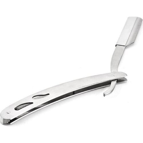 Hot 200 Pcs Single Copper Handle Razor SHAVING RAZOR Barber Tools Hair Razor and Blades Antique Black Folding Shaving Knife