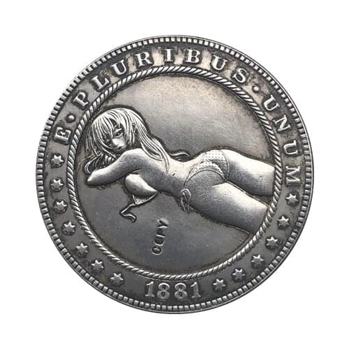 Hobo Nickel 1881-CC USA Morgan Dollar COIN COPY Type 81