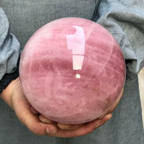 Natural Rose Crystal Ball Natural Crystal Reiki Healing Sphere