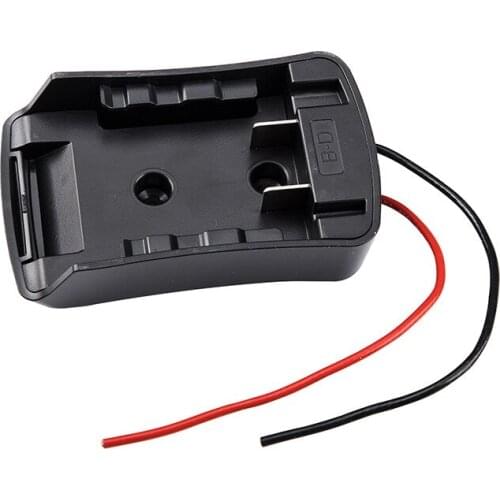 Top Deals for Adapters 18V Battery Power Connector Adapter Dock Holder with 12 Awg Wires Connectors Power Black