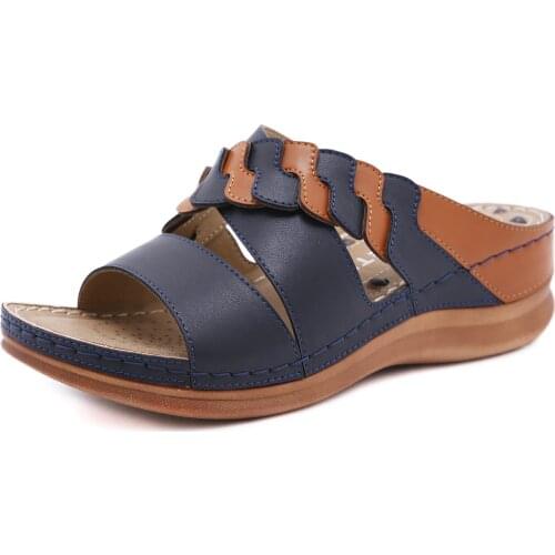 New 2021 Summer Massage Wedge Slippers Women Shoes Comfortable Soft Big Size 41 42 43 Woman Slides Sandals Ladies Female