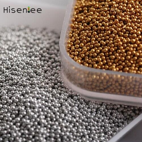 Gold Silver Color Mini Caviar Fashion Charm Rhinestone Small Glass Beads 3D Nail Art & DIY Accessories Decoration
