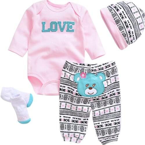 2020 Fashion Newborn Infants Baby Boys Girls Rompers +Long Pants +Hats + Sock Baby pajamas Animal 100% Cotton Baby Clothes Sets