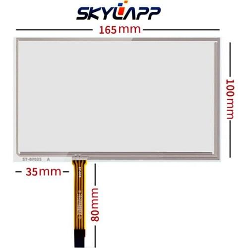 New 7''inch Touchscreen for Car GPS 165mm*100mm Resistance Touch panel Glass Digitizer handwritten screen Free shipping