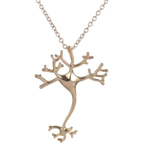 SMJEL New Bohemia Science Jewelry Hippie Chic Neuron Brain Nerve Cell Colar Boho Neuron Ladies Necklaces for Women 10pcs-N197