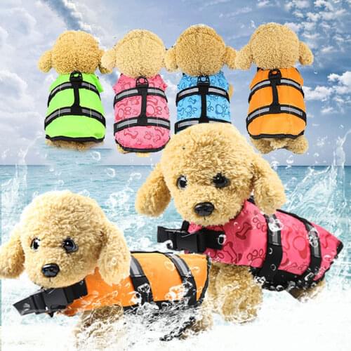 Pet dog life vest safety life vest safety swimming clothe summer of swimming suit for outing comfortable and breathable life jac