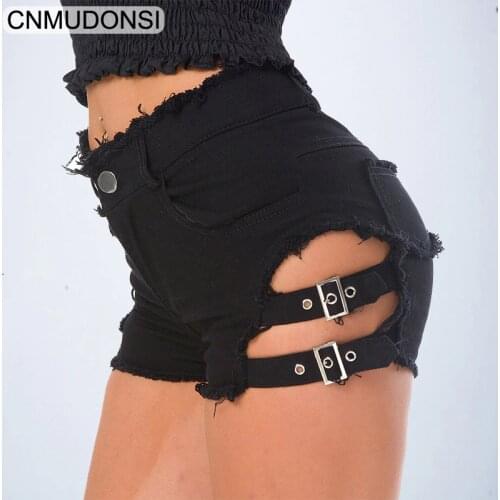 High Waist Short Femme Sexy Night Club Denim Shorts Female 2020 Spring Summer Mini Short Jeans for Women Girls Femme Skinny Blue