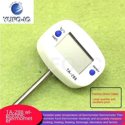 1PCS Electronic Thermometer Can Test the Water Oil Thermometer Probe Temperature the TA288 Thermometer Food Thermometer