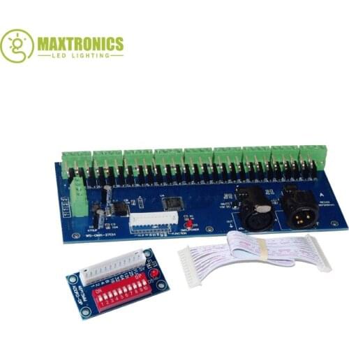 1pcs high quality DC12V-24V WS-DMX-27CH-DIPZ dimmer 1A*27CH decoder led controller for led lamp lights Free shipping