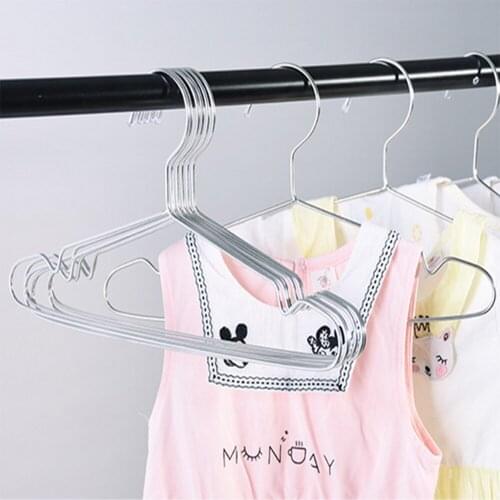 10PCS Stainless steel clothes hangers Non-slip clothes hanging metal clothes rack