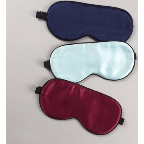 100% Silk Eyemask Shade Patch Comfortable 16Momme Mulberry Silk Sleep Mask Adjustable Elastic Tape Free Shipping