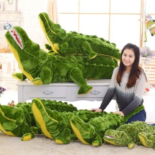 100cm Big Size Simulation Crocodile Plush Toys Soft Stuffed Animals Cushion Pillow Home Decor Children Gifts