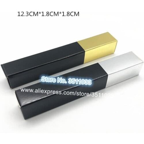 123*18*18 mm Black Empty Paper Packing Box for Eyeliner Tubes Gold Eyebrow Pencil Packing Box Cosmetic Mascara Tube Packing Box