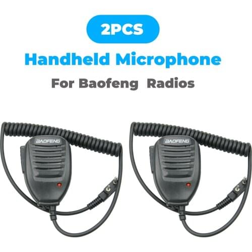 2 x Handheld BAOFENG UV-5R V2+ BF-F8+ UV-82 BF-888s C5 Speaker Mic Microphone