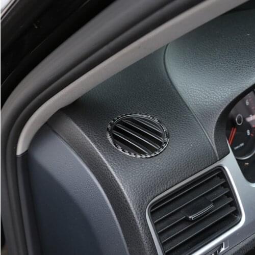 Carbon Fiber Car Accessories Dashboard Panel Air Condition Outlet Vent Cover Trim For VW Touareg 2011 - 2014 2015 2016 2017 2018