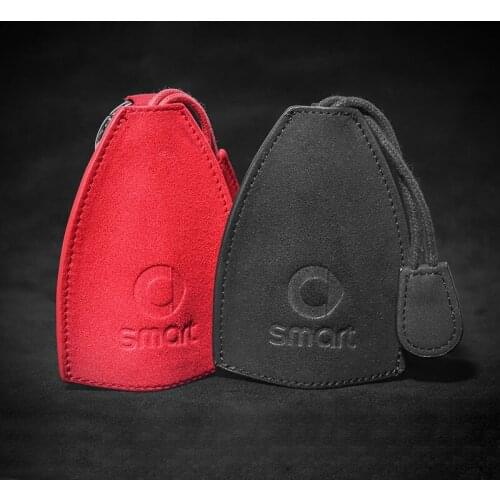 Car Styling Key Cover Buckle Anti-fur Key Chain Ring Leather Case Bag Keychain Protector For Smart 451 453 fortwo forfour