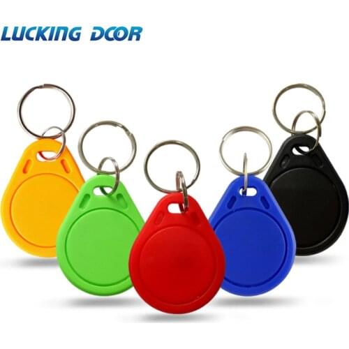 LUCKING DOOR 100pcs 13.56MHz IC M1 Keyfobs Tags Access Control RFID Key Finder Card Token Attendance Management Keychain