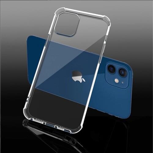 TPU Phone Shell Back Clear Phone Cover Thick Shockproof Mobile Case Protector for iPhone11 12 Pro Pro Max SE