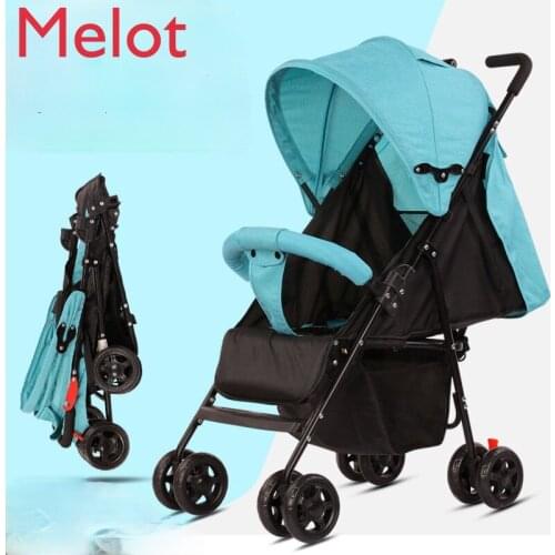 Four Seasons Baby Stroller Can Sit and Lie Foldable Baby Umbrella Car Four-Wheel Trolley