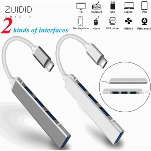 USB C 3.0 Type-C HUB OTG Multi 4 Ports Splitter High Speed Transmitter Docking station PC Computer Laptop Accessories