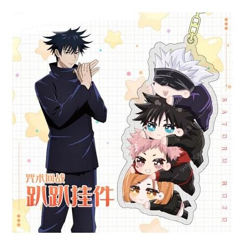 Jujutsu Kaisen Itadori Yuji Gojo Satoru Fushiguro Megumi Keychain Bag Pendant Toy Keyring Decor Student Cosplay Gift New Anime