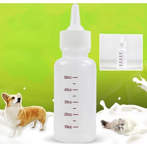 Cat Dog Milk 50ml Bottle Pet Puppy Kitten Baby Animal Feeding Bottle Nursing Cat Drinking Bottle interactive dog pet products