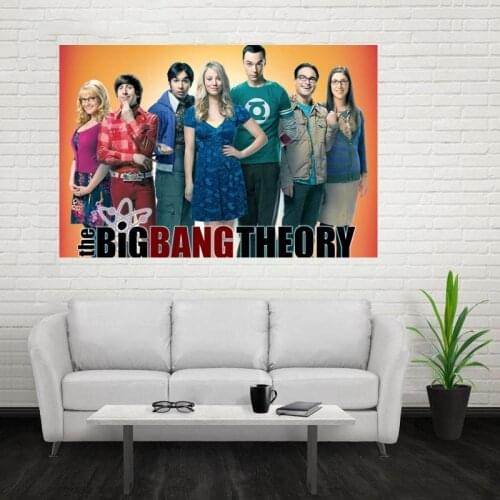 Nice The Big Bang Theory Poster Custom Satin Poster Print Cloth Fabric Wall Poster Print Silk Fabric Print Poster