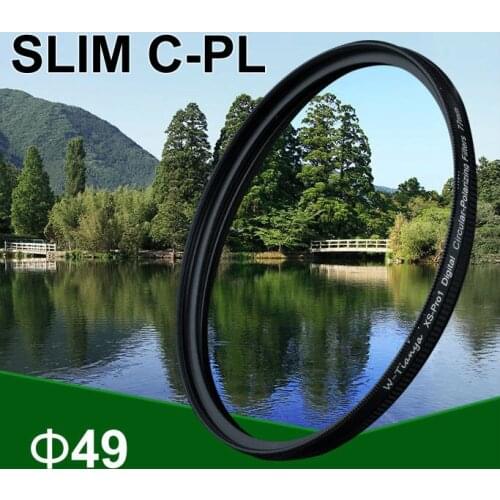 WTIANYA 49mm C-PL CPL Circular Polarizer Lens Filter 49 mm (5.3mm Ultra Slim, K9LR Optical Glass, Avoid Vignetting)
