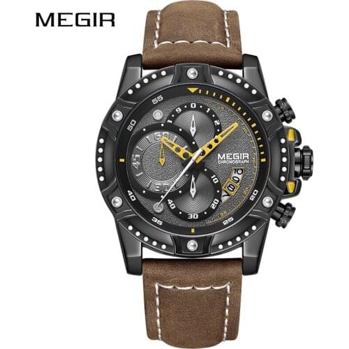 MEGIR Mens Watches Top Brand Luxury Quartz Wrist Watch Fashion Luxury New Waterproof Chronograph Casual Sport Clock Reloj Hombre