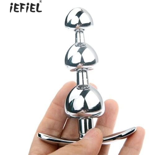 Metal Butt Plug Mushroom Head Bead Butt Expander Adult Couples Sex Massage Toys Women Men Vaginal Prostate Anal Plug Stimulator