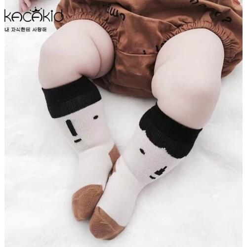 Kacakid Cute Hippo Pattern Children Kids Cotton Baby Socks kids Newborn Baby Boys Girls Knee Hight Socks