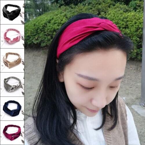 Fashion Lady Retro headband Elastic Turban Twisted Knotted Hairbands for Women Girls Hair Ornament Holder Hair Bands Accessories