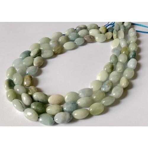 Natural Aquamarin e 10x14mm Nugget Aqua marine Gem Stone Bead jewelry Making Beaded1 of 16"/strand