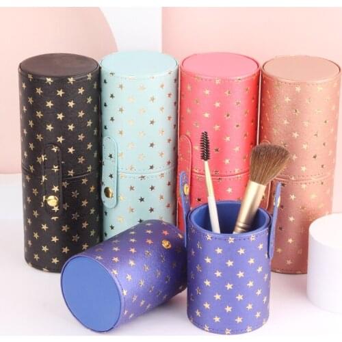New 1pc Portable Makeup Brush Holder Travel Brushes PU Waterproof Cosmetic Brushes Storage Case Waterproof For Makeup Tools