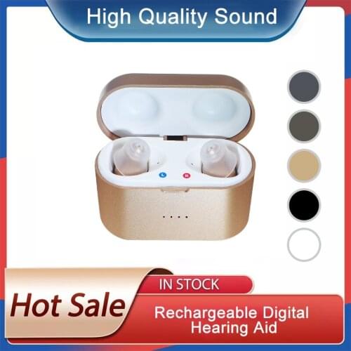 2021 New Hearing Aids Ear Digital Rechargeable 6 Channels Ear Audifonos Invisible SR61 Best Mini Sound Amplifier Drop Shipping