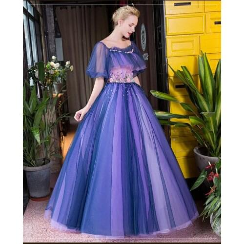 100%real flower waist beading bubble Medieval Renaissance gown Sissi princess dress Victorian /Marie/ Belle Ball cosplay dress