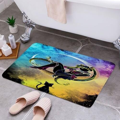 Soul of the Moon Cheaper Anti-slip Modern Area Rugs Living Room Balcony Bathroom Printed Carpet Doormat Hallway Bath Mat